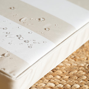 Galette de chaise imperméable déhoussable à rayures ARCACHON - Lin