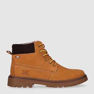 Botines de Piel - Camel - Tacón: Bajo
