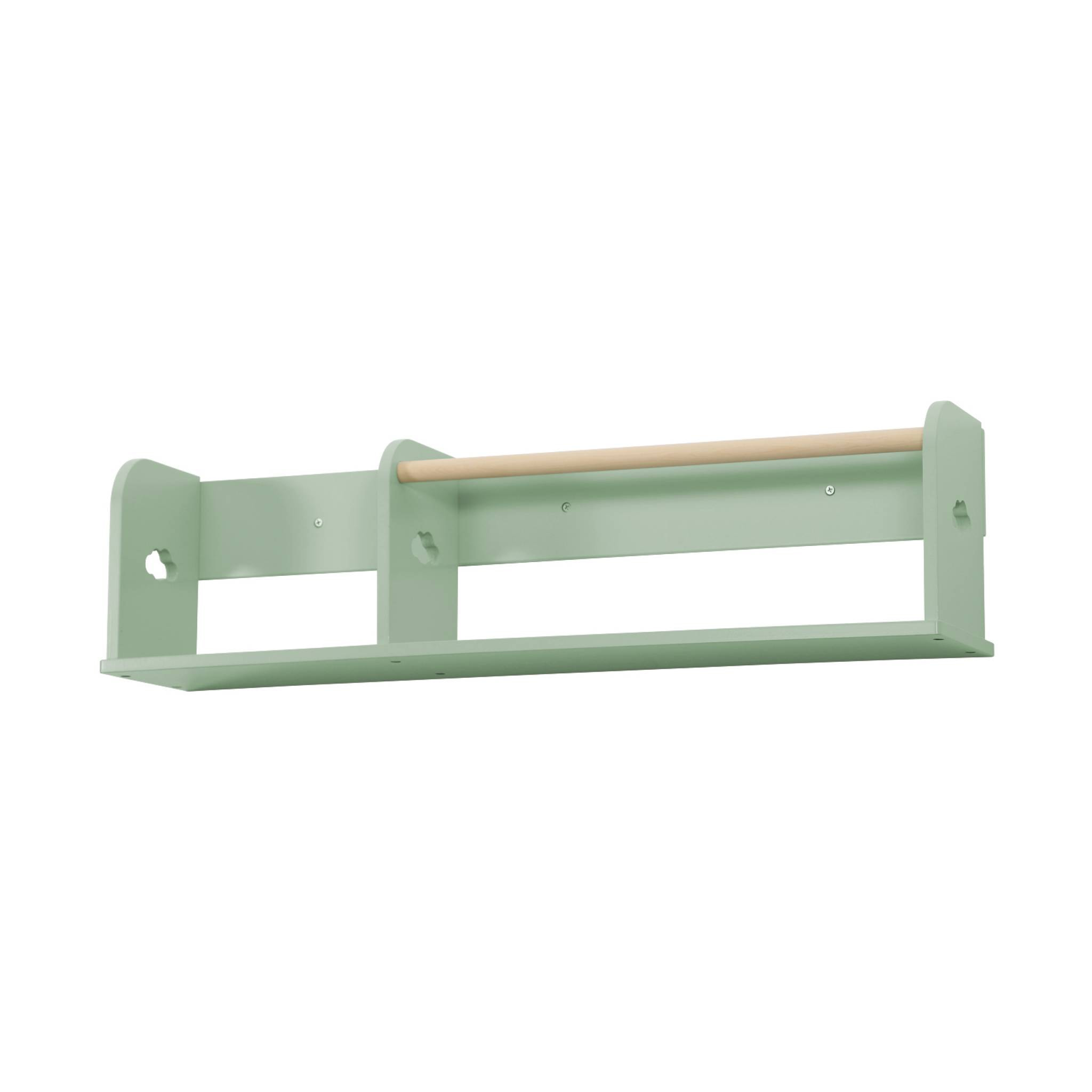 Étagère murale verte rangement chambre enfant 80cm