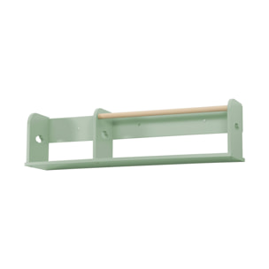 Étagère murale verte rangement chambre enfant 80cm