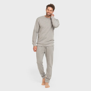 Pantalón largo básico deportivo gris claro