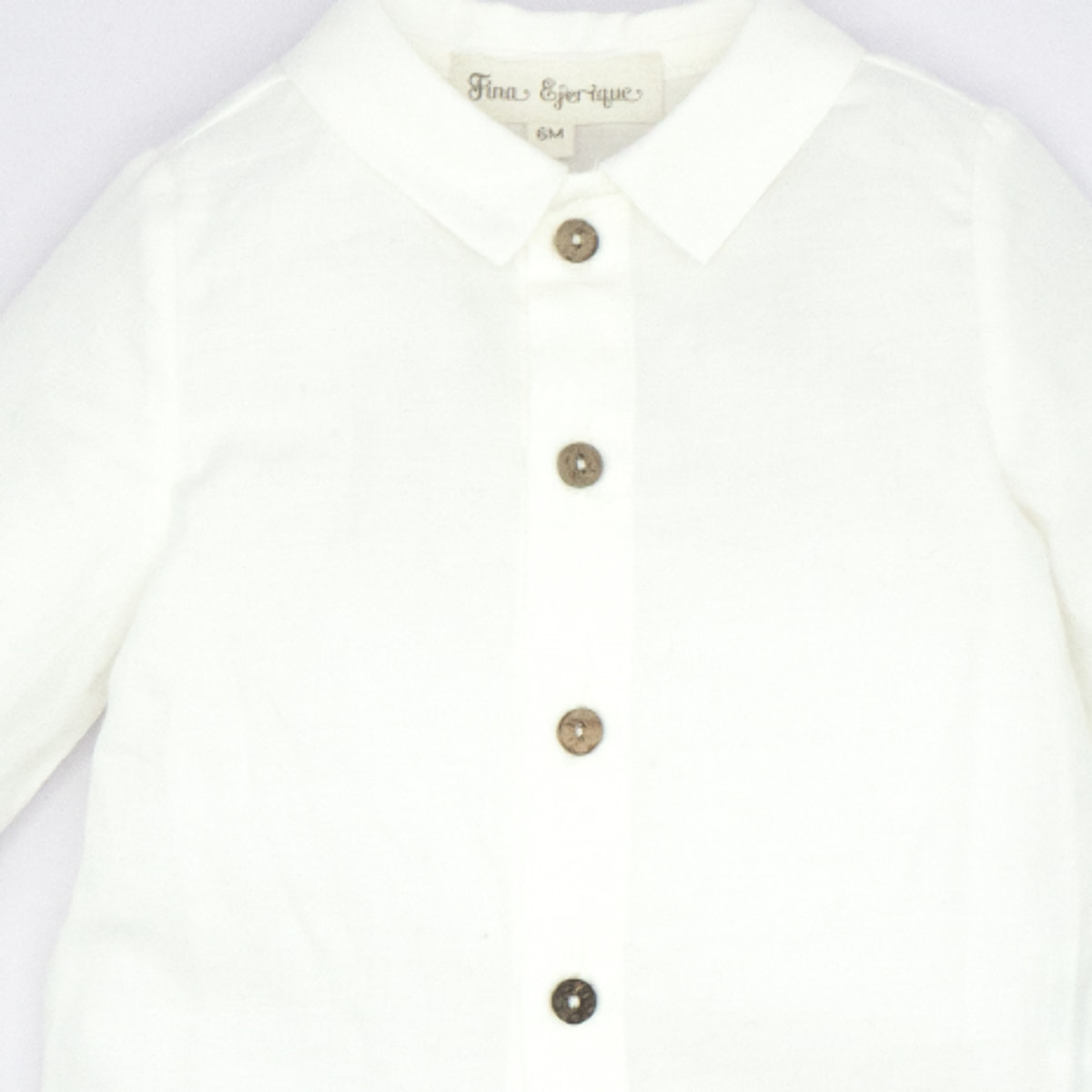 CAMISA VIELLA BOTÓN COCO CRUDA