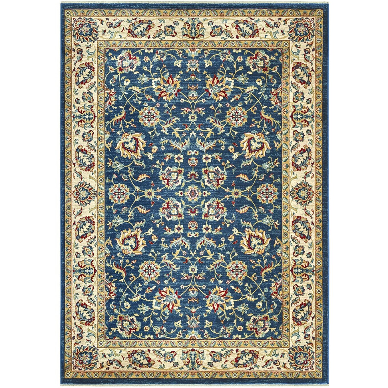 Tappeto Orientale Motivo Persiano Disegno Classico Blu