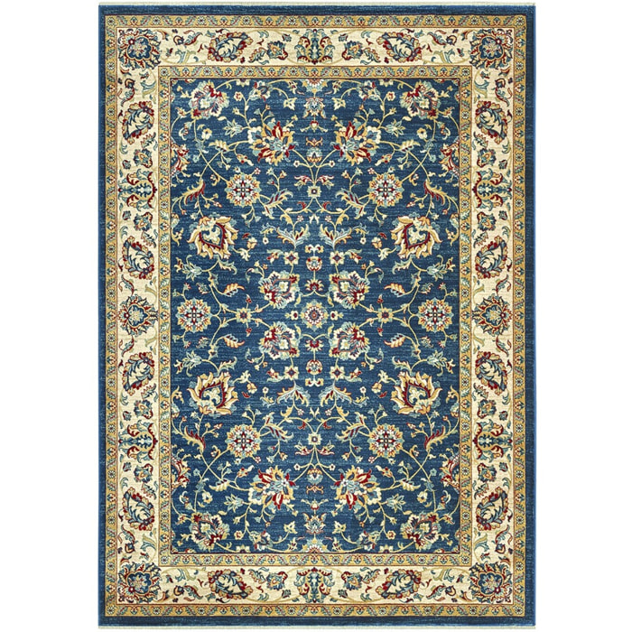 Tappeto Orientale Motivo Persiano Disegno Classico Blu