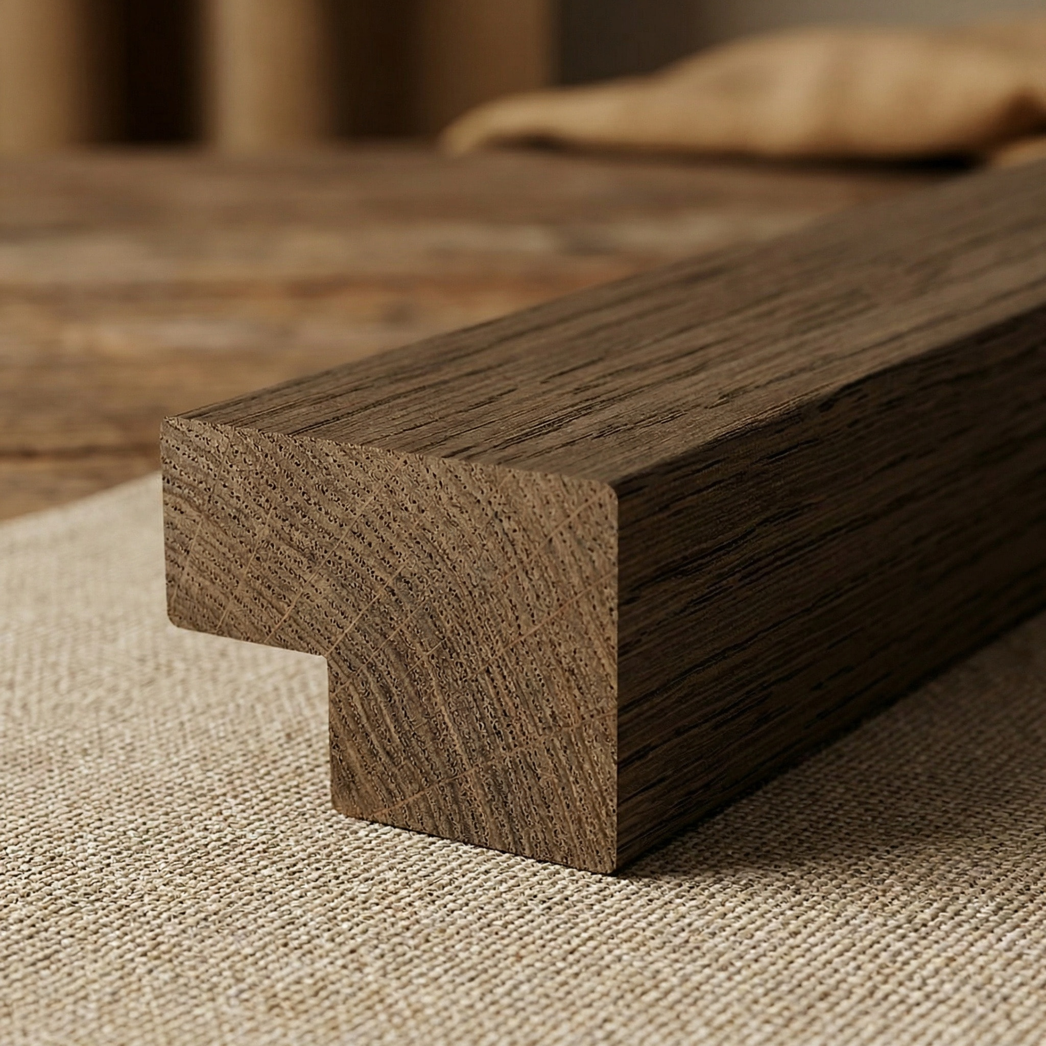 Barre d'extrémité MDF 120 cm pour panneaux acoustiques intérieurs SATAKUPANNON612, décor noyer (SATAKUPANWATKL12)