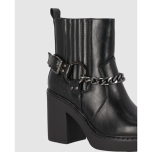 Botines - Negro - Tacón: 7 cm
