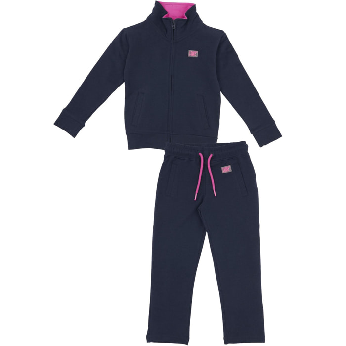 Tuta da bambina con colletto full zip Basic