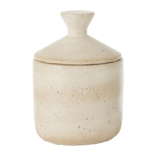 J-Line Pot Decoratif Olina Ciment Creme Small