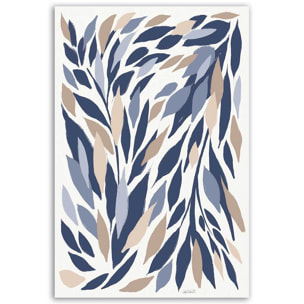 Tableau fleurs Tableau feuilles bleues Tableau alu Dibond
