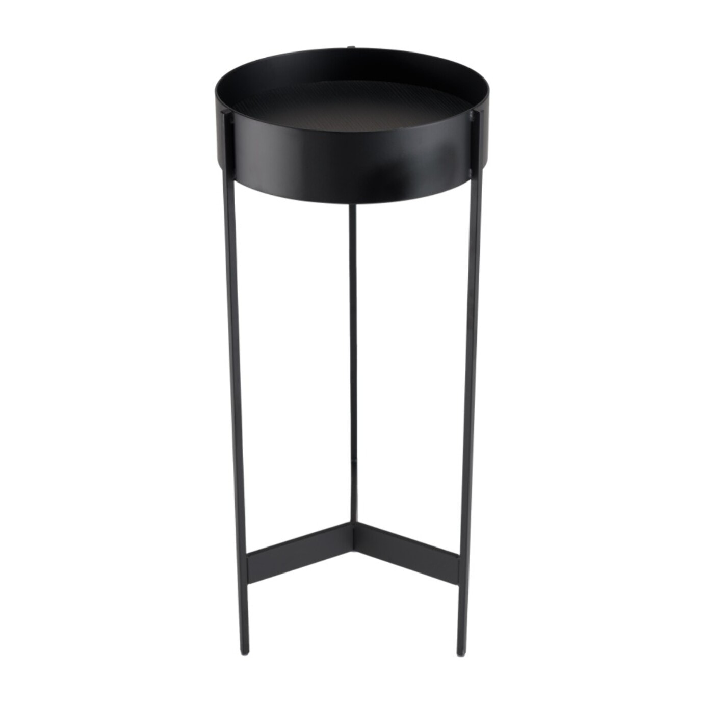 DALY - Selette ronde / porte plantes MM noire piètement métal