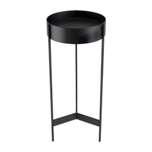 DALY - Selette ronde / porte plantes MM noire piètement métal