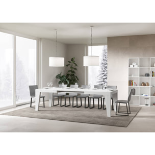 Table extensible 90x200/304 cm Naxy Frêne Blanc