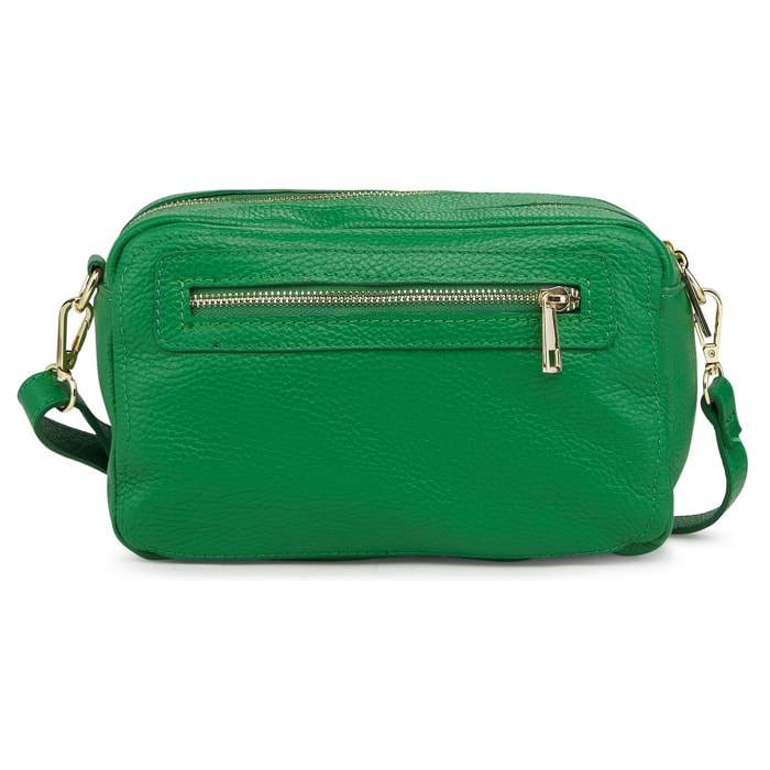 Borse Donna colore Verde-in pelle Made in Italy 28x24x18cm