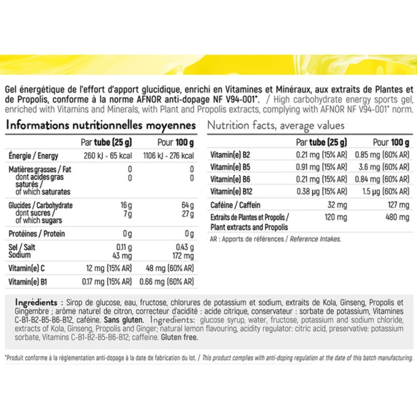 STC NUTRITION - Over Blast® Boost - Gel énergétique enrichi en complexe dynamisant - Norme anti-dopage  - 10 dosettes - Citron - Texture liquide