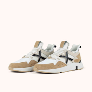 MUNICH CLICK 108 Sneakers de diseño contemporáneo y estilo urbano Blanco y Arena