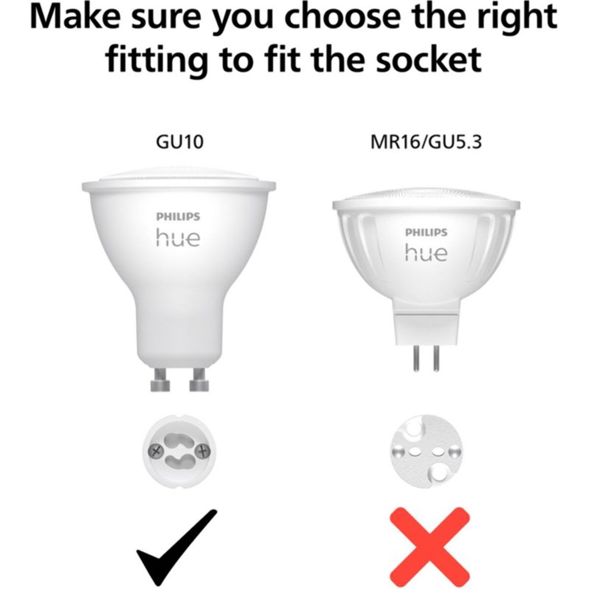 Ampoule LED connectée PHILIPS HUE GU10 White&Color Ambiance pack de 2