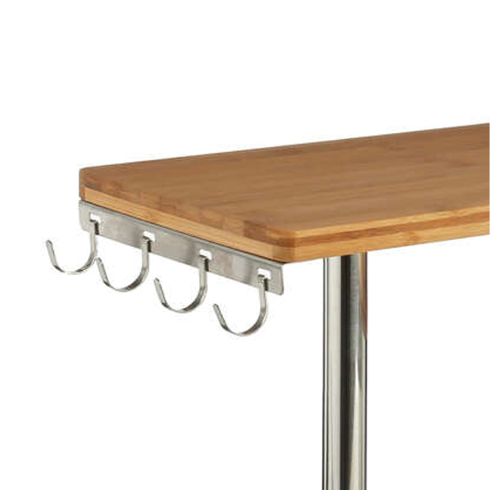 Estante esquinero de bambú para la cocina