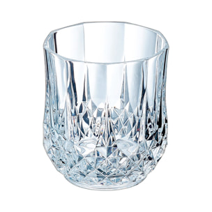 6 verres à eau vintage 32cl Longchamp - Cristal d'Arques - Verre ultra transparent au design vintage