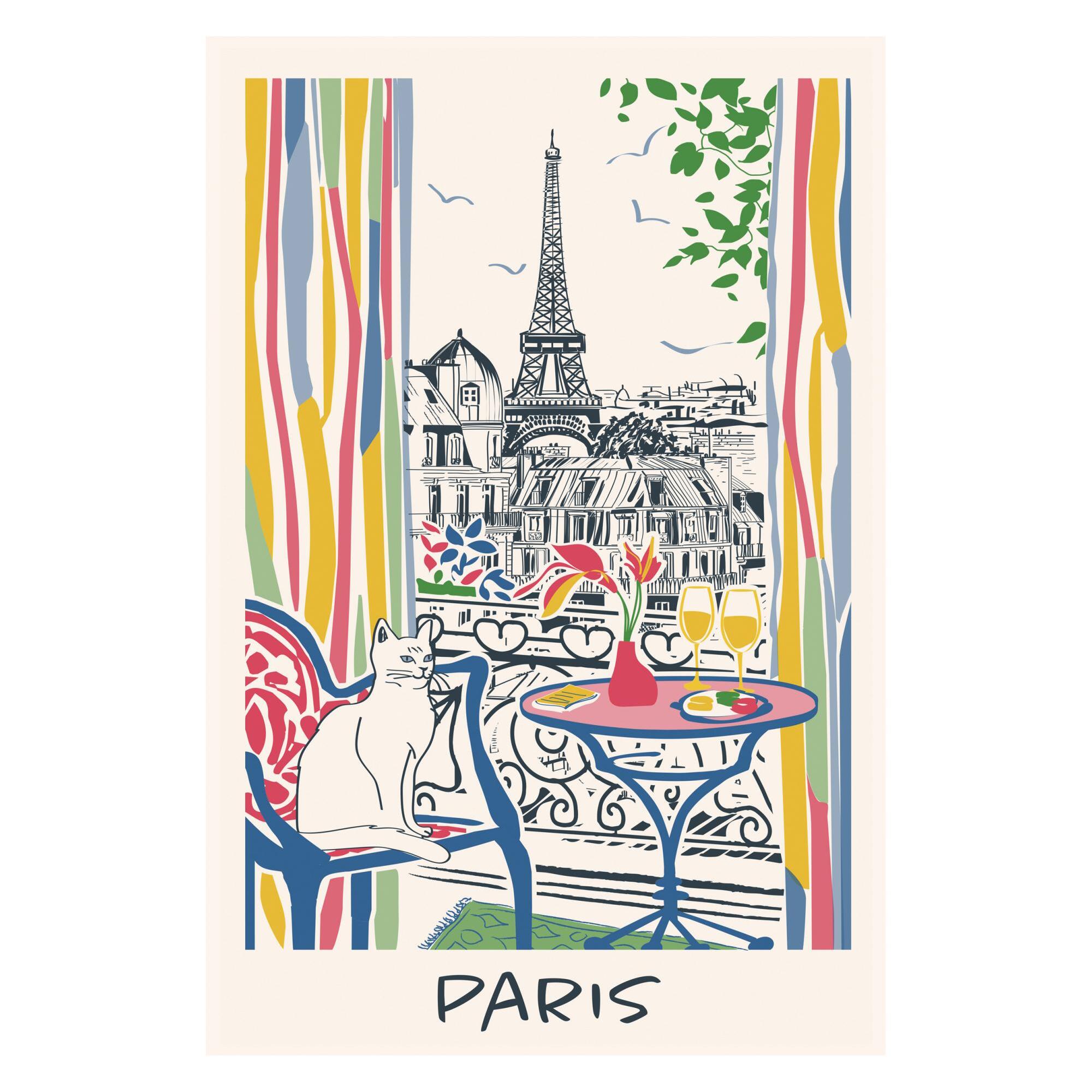 Torchon Fenêtre sur Paris