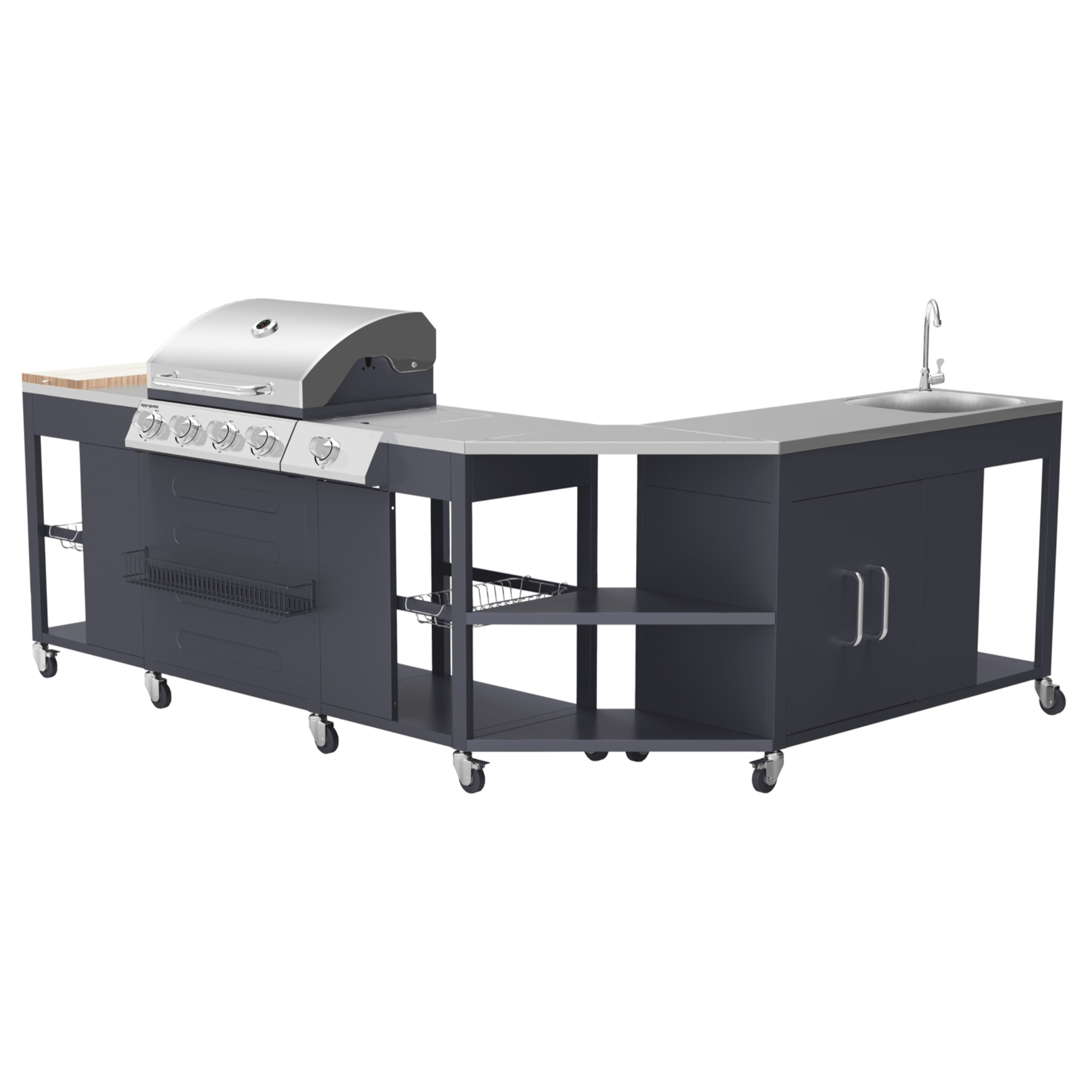 Cuisine d'angle d'extérieur TEXAS - 4+1 brûleurs