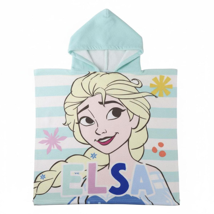 Poncho Microfibra de Frozen - 55x77x1 cm - Color:Multicolor