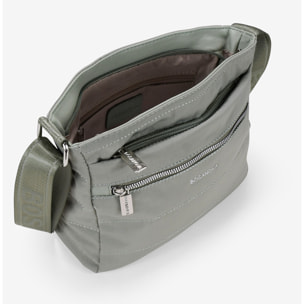 Bolso bandolera taupe con cremallera