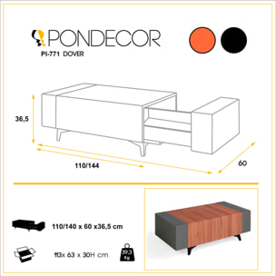 Mesa de centro – Nogal canaletto