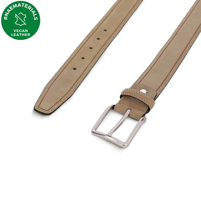 Gavet Beige Cinturón hombre nobuck vegano