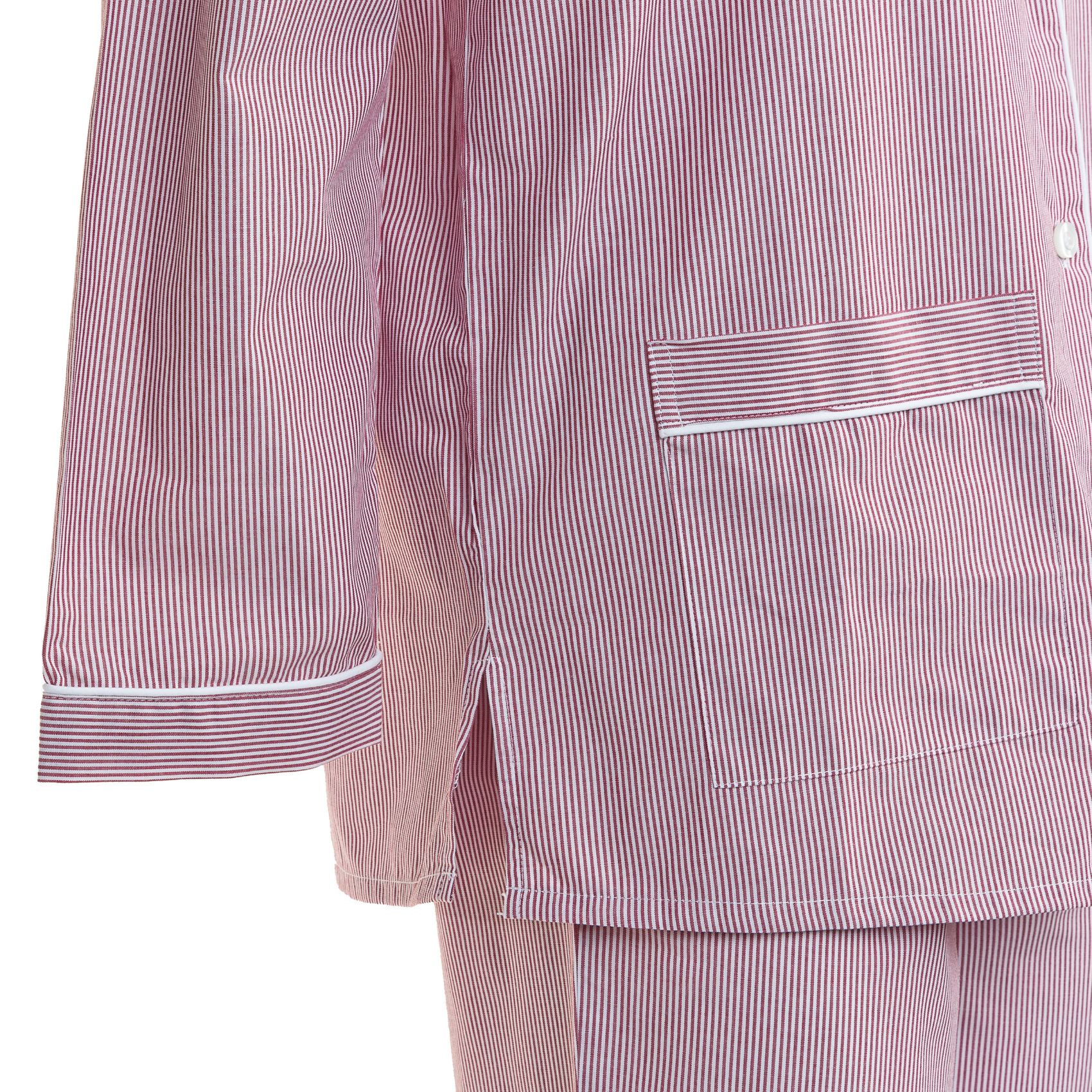 Pigiama leggero DONNA righe bordeaux