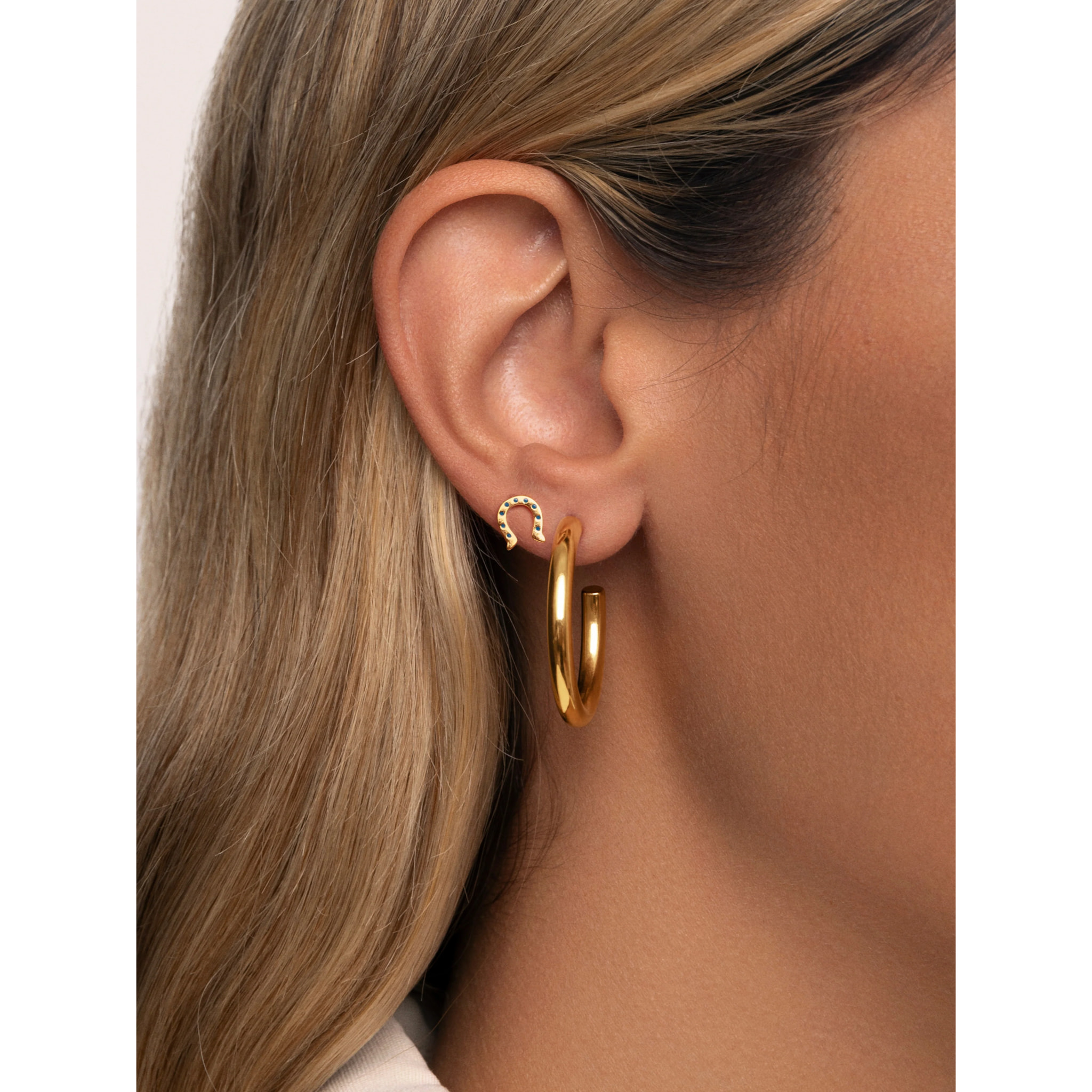 Orecchino Horseshoe Placcato Oro