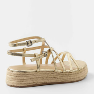Sandalias de plataforma Formentor Dorado 4.5 cm