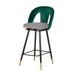 Taburete Bar Velvet Verde Harbor 46x53x106 Cm