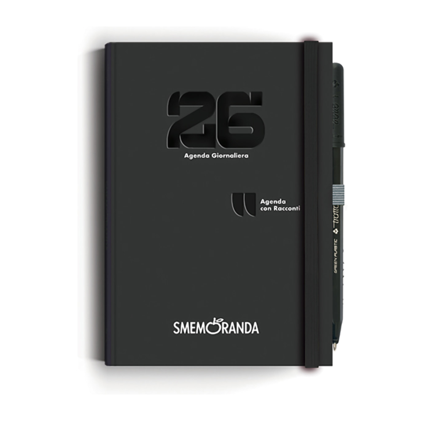 Agenda Smemoranda Racconti 2026 Giornaliera 12 mesi ,B6, nero