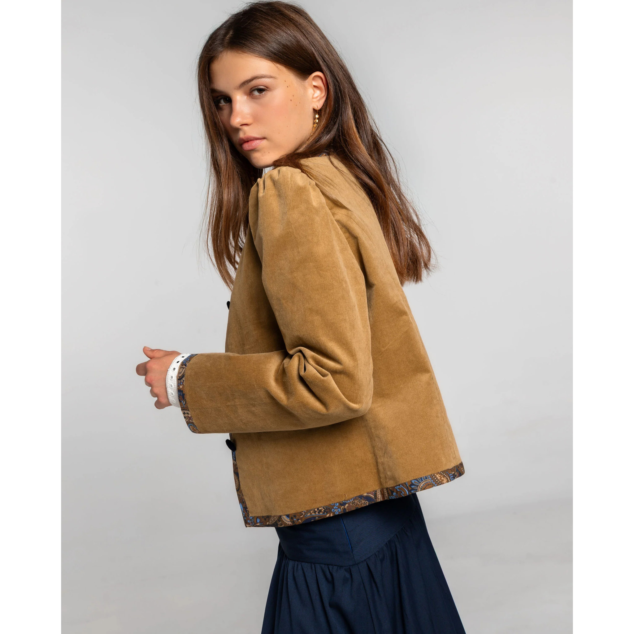 Chaqueta de pana camel