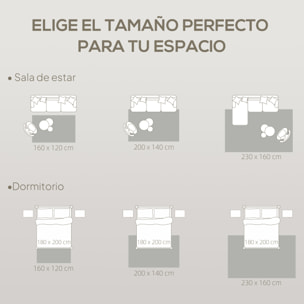 Alfombra Salón 230x160 cm Alfombra Pelo Corto Estilo Moderno Base Antideslizante Tejida a Máquina Tapete para Sala de Estar Dormitorio Comedor Gris