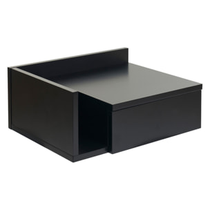 Table de chevet murale noire avec tiroir NASTY