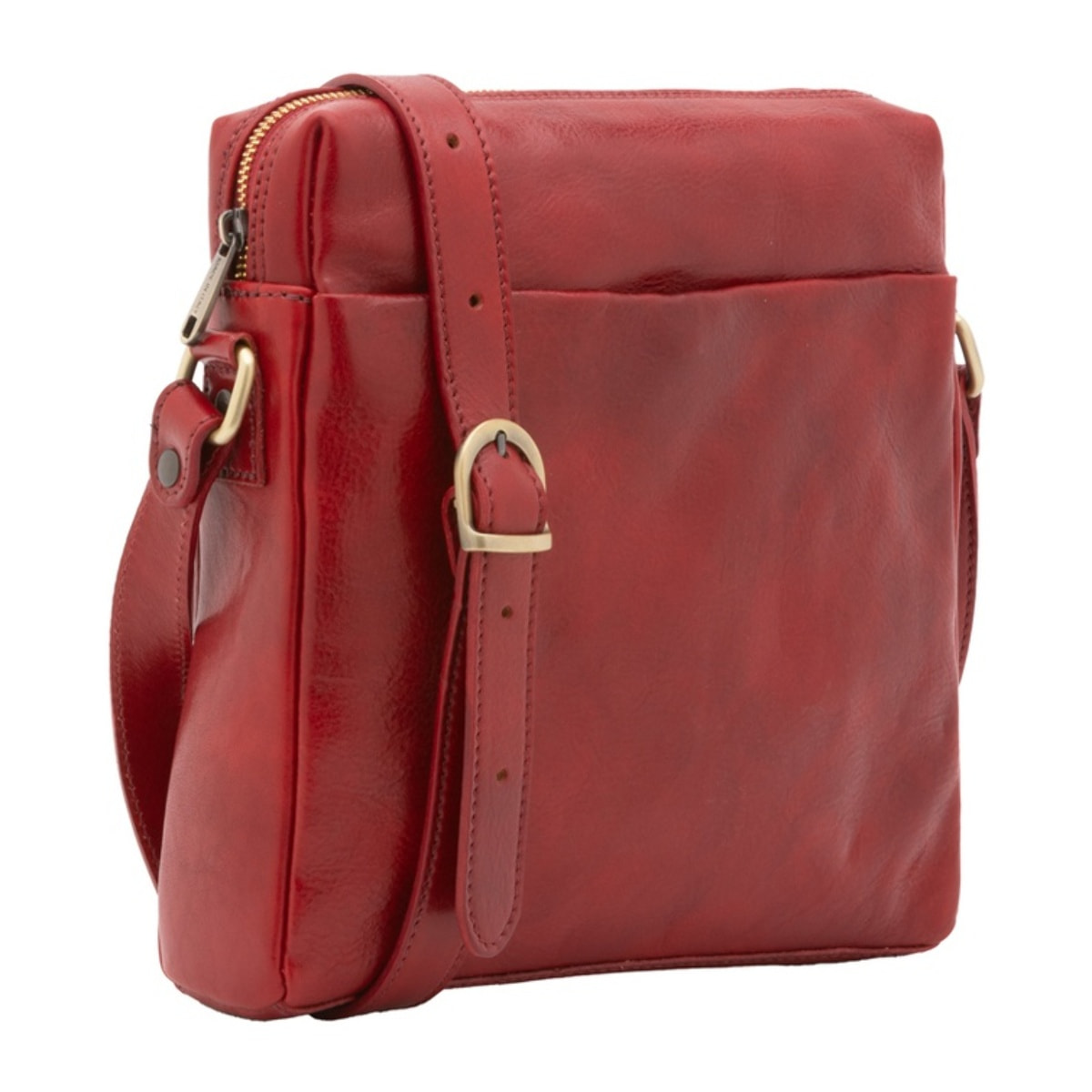 Borsa a tracolla uomo in vera pelle - Modello False - Made in Italy - 26.0 x 25.0 x 6.0 cm