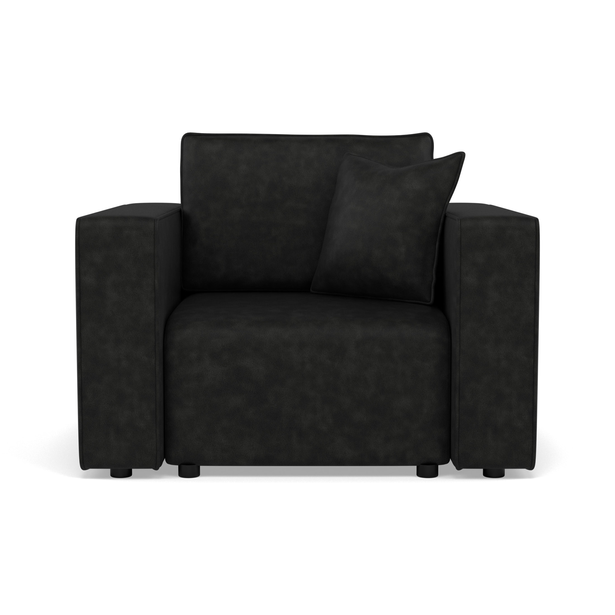 Topaze - fauteuil en simili - Noir