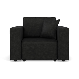 Topaze - fauteuil en simili - Noir