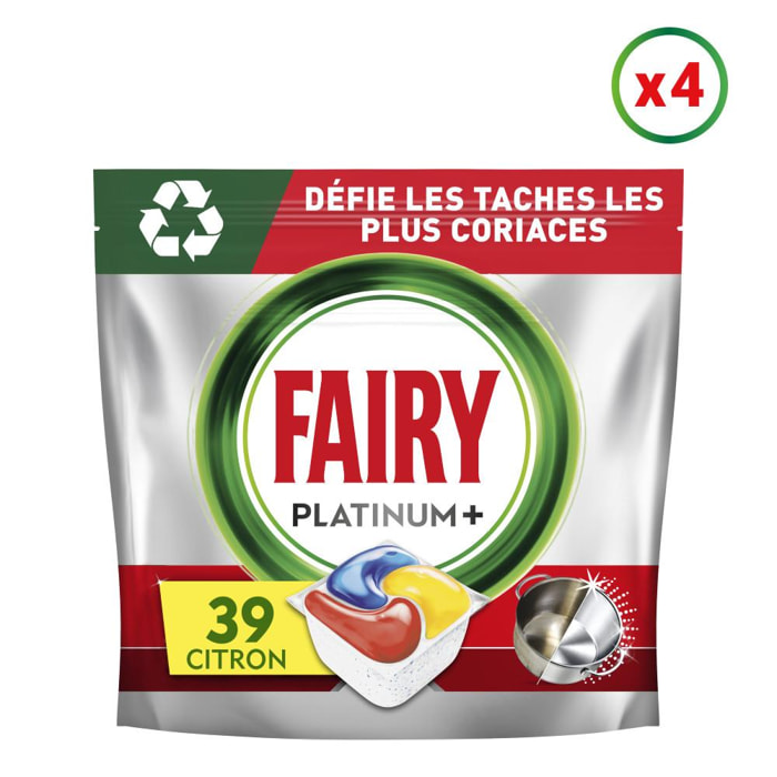 4x39 Peps Fairy Platinum+ Citron, Tablettes Lave-Vaisselle