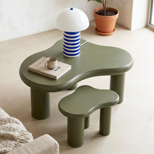 Lot de 2 tables basses organiques gigognes - WAVE