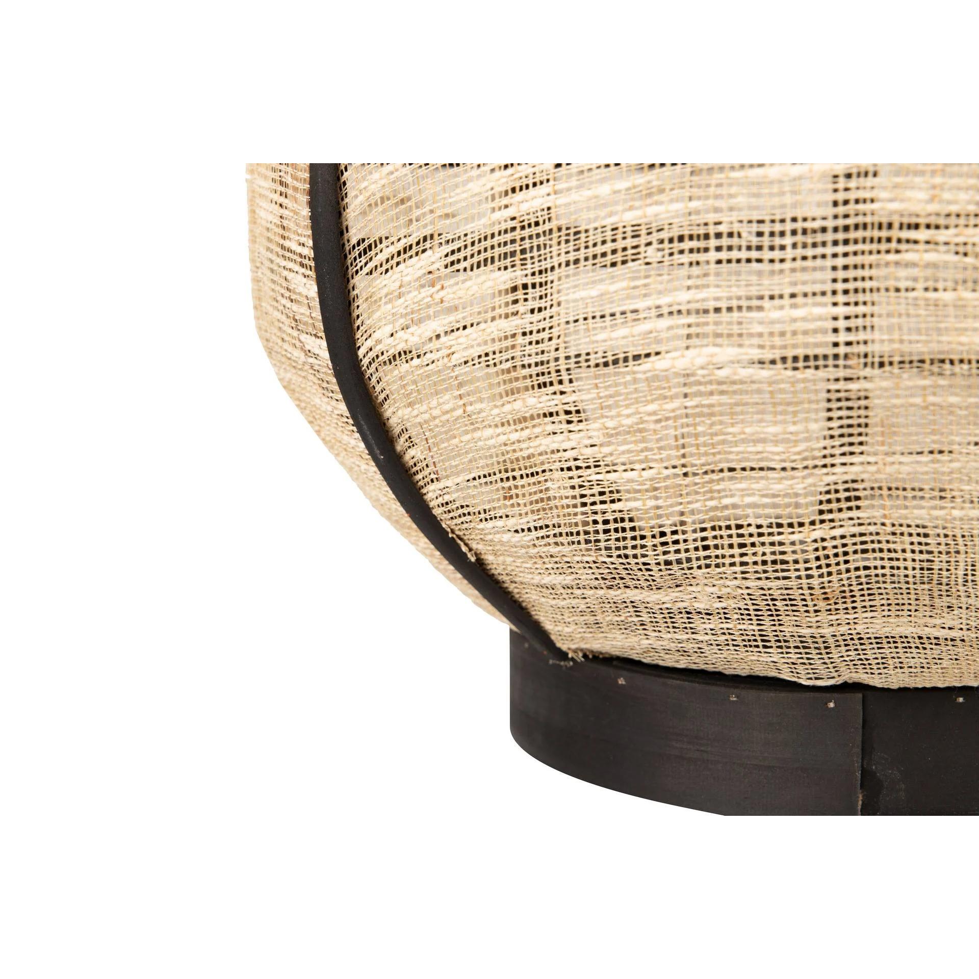 Farol Bambu-lino Natural-negro 37x37x45 Cm