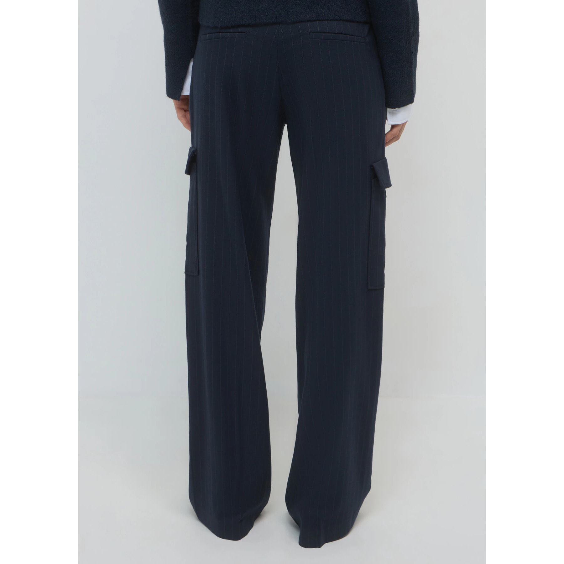 Pantalone palazzo cargo gessato