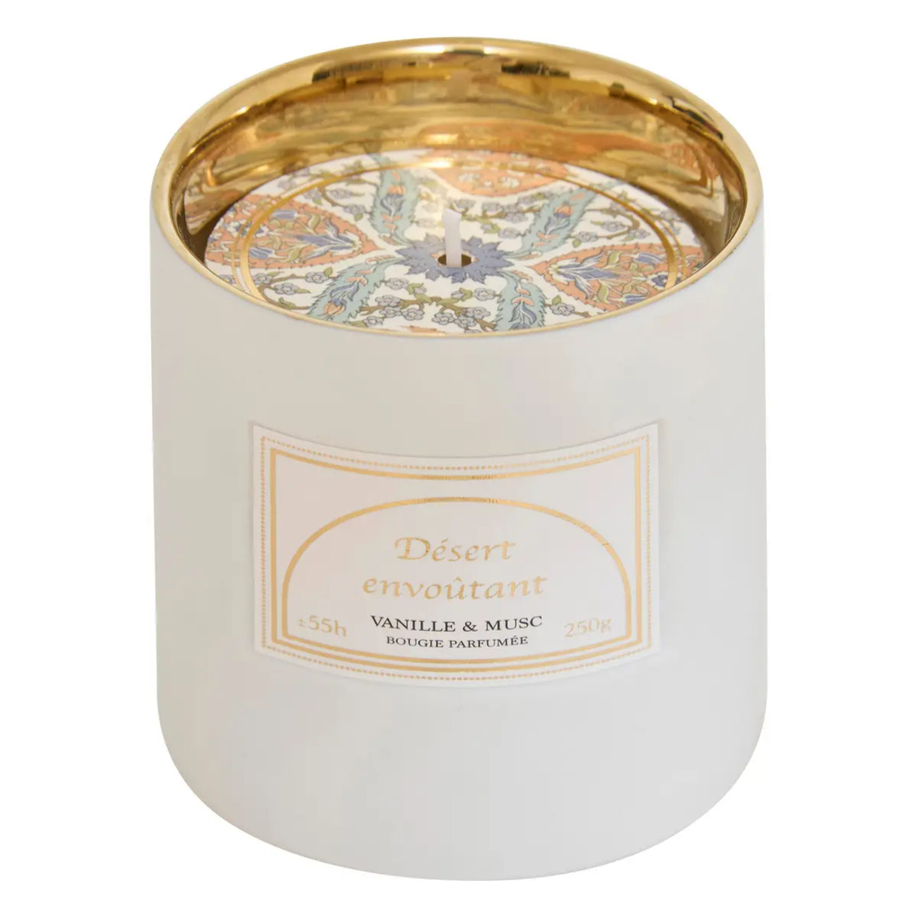 Bougie parfumée Lucia 250g pot céramique vanille