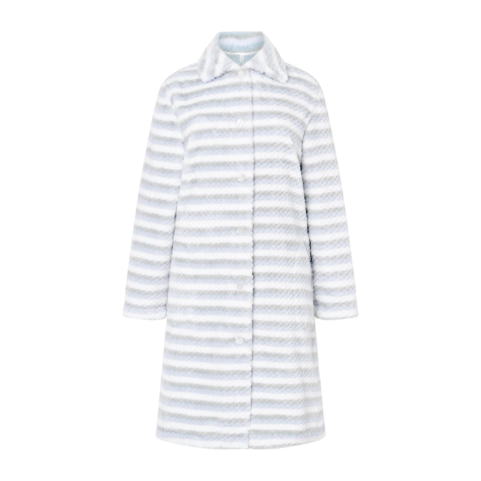 Bata larga de mujer Celeste