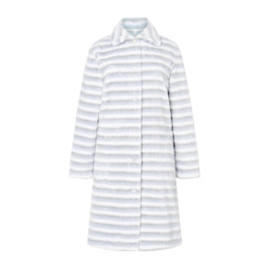 Bata larga de mujer Celeste