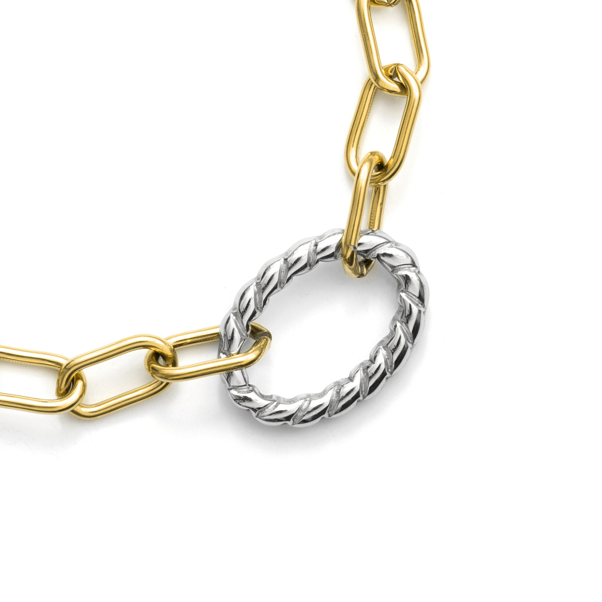 Pulsera Hiami acabado oro 18k y plata