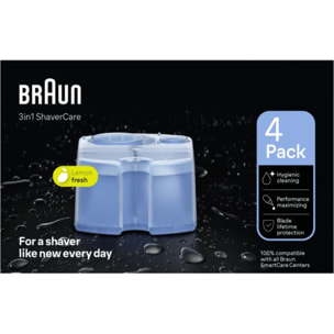 Cartouche nettoyante BRAUN CCR4 ShaverCare 3-en-1