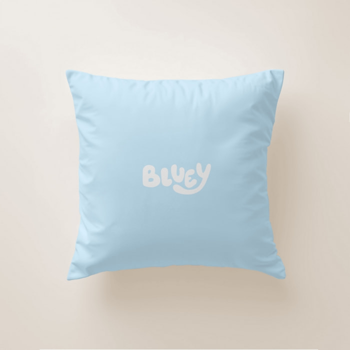 Funda cojin BLUEY con relleno 45x45 .
