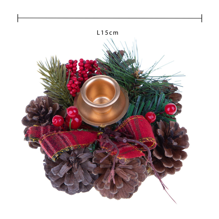 Portacandele - Pezzi 4 - 15xH5x15cm - Bianchi Dino SpA